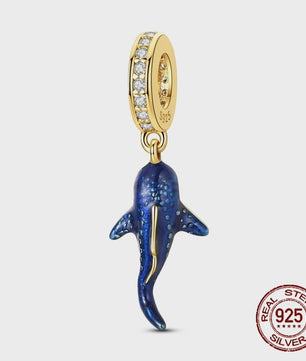 925 Sterling Zilveren Bedel Set: Dolfijn, Zeepaardje & Octopus - Blauw - DIY Armband Sieraden