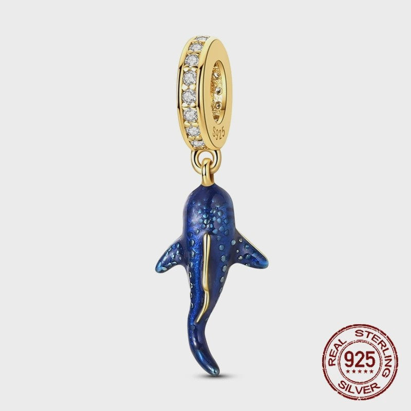 925 Sterling Zilveren Bedel Set: Dolfijn, Zeepaardje & Octopus - Blauw - DIY Armband Sieraden