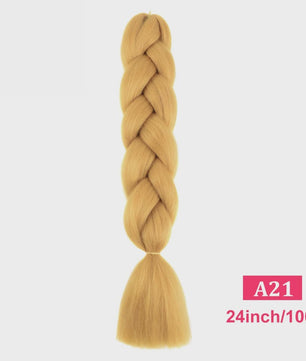 24 Inch Jumbo Braids Haarverlenging - Synthetisch Vlecht Haar in Kleurrijke Tinten