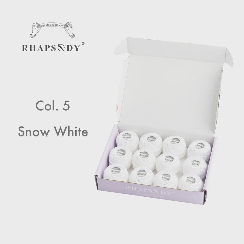 Rhapsody Pearl Cotton Garen Set - Maat 8 - 12 Bollen voor Haken, Borduren & Knutselen
