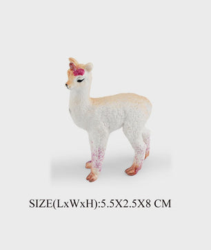 Realistische Alpaca & Kameel Figuren Set - Handgeschilderd, Educatief Speelgoed