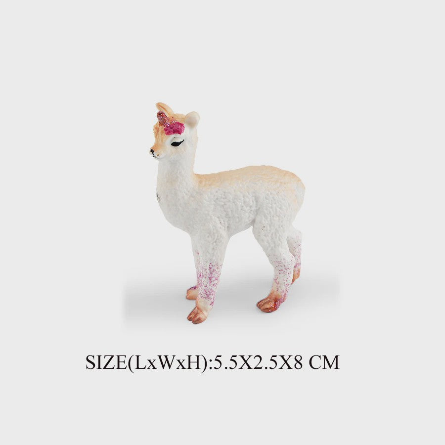 Realistische Alpaca & Kameel Figuren Set - Handgeschilderd, Educatief Speelgoed