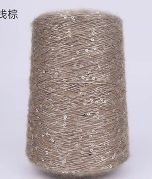 Zacht Pluche Mohair Garen met Pailletten - Kleurrijk Brei-, Haak- en Naaigaren (520g)