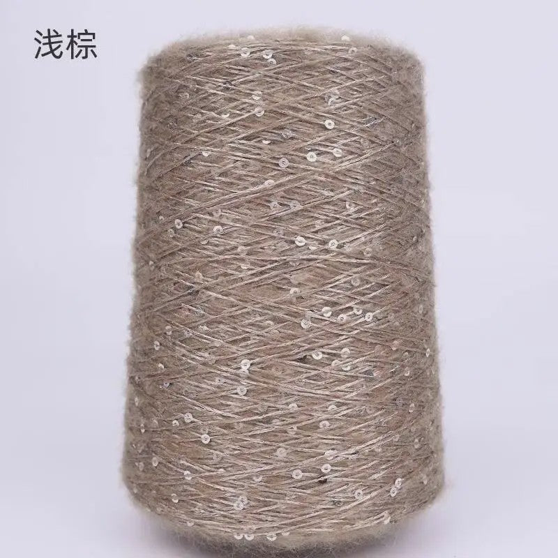 Zacht Pluche Mohair Garen met Pailletten - Kleurrijk Brei-, Haak- en Naaigaren (520g)