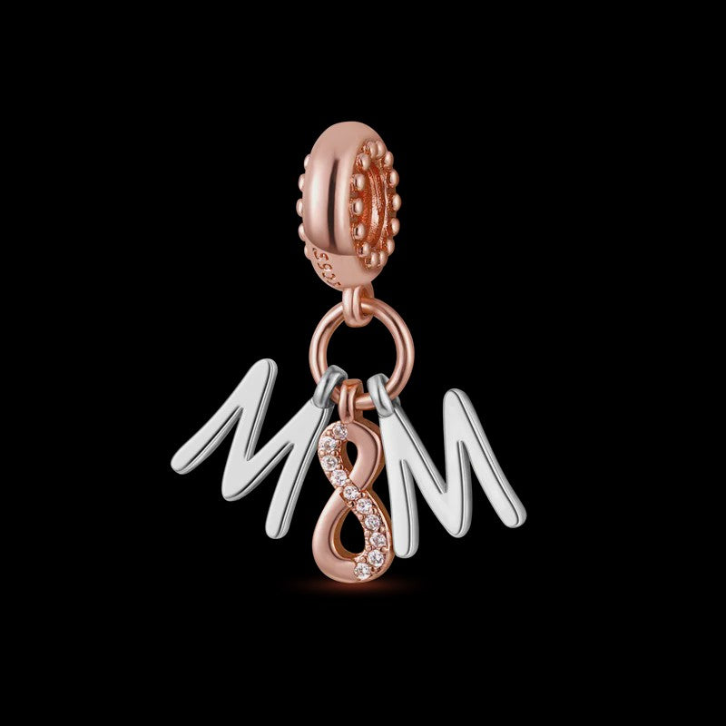 925 Sterling Zilveren Bedel 'Mom Love' - Perfect Cadeau voor Moederdag en Verjaardag