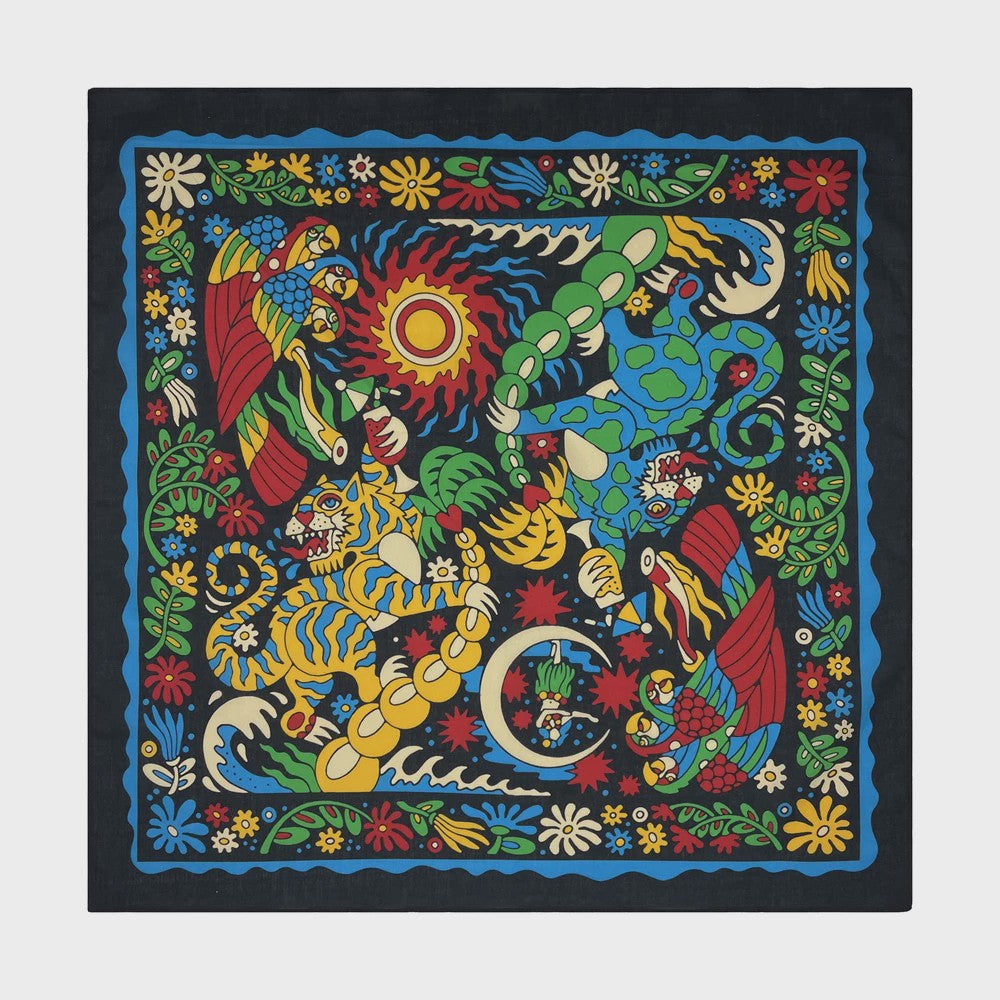 Unisex Katoenen Bandana met Dierenprint & Paisley Motief - Veelzijdig te Dragen