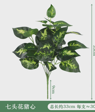 Zijden Schildpadblad Plantenbladeren - Kunstmatige Dieffenbough Decoratie voor Woonkamer
