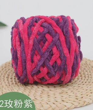 Chenille Garen 100g/bol - Super Zacht Dik Wol Garen voor Handbreien, DIY Sjaals & Projecten