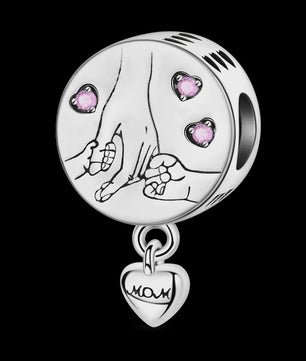 925 Sterling Zilveren Bedel 'Mom Love' - Perfect Cadeau voor Moederdag en Verjaardag