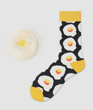 Grappige Heren Sokken met Food Prints: Avocado, Friet, Burger, Bier & Meer | Harajuku Stijl