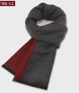 Luxe Heren Sjaal - Warme Wol & Kasjmier - Winter Ruitpatroon