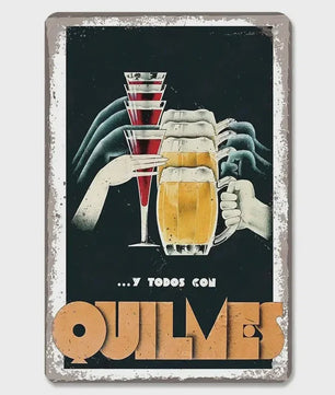 Retro Metal Bier Merk Poster - Decoratie voor Man Cave, Bar & Club