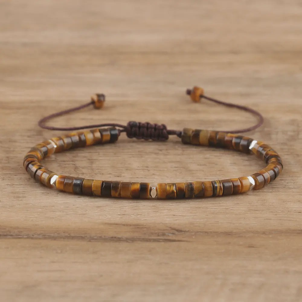 Natuurlijke Blauwe Emperor Steen Kralen Armband - Verstelbaar & Uniek