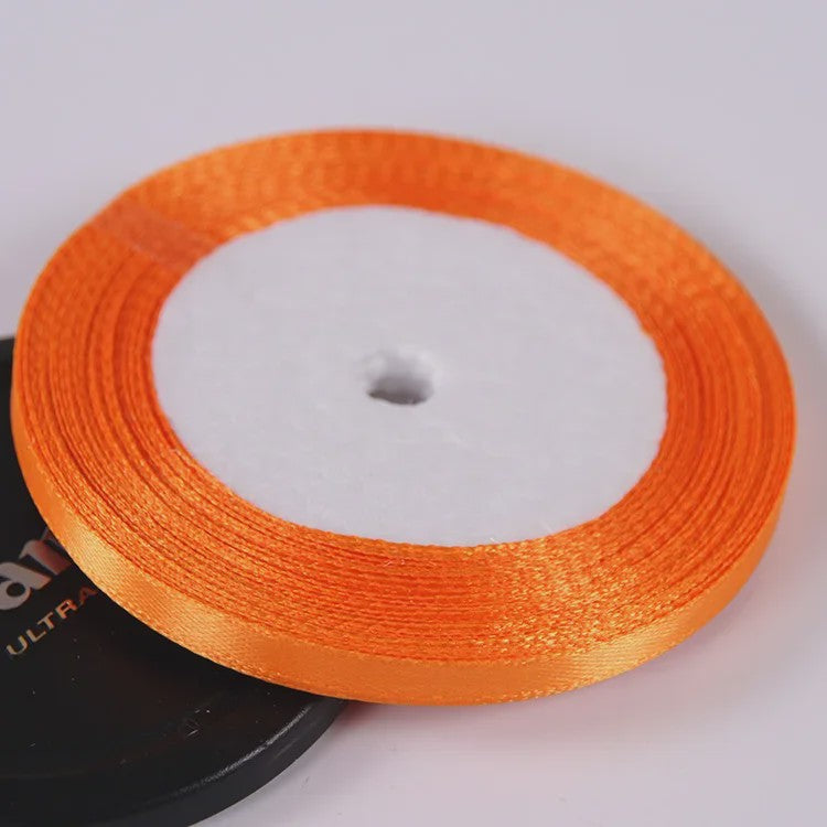 22 Meters/Roll 6mm Silk Satin Ribbons Christmas Halloween Birthday Party Gift Wrapping Ribbons DIY Handmade Crafts Material