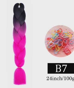 24 Inch Jumbo Braids Haarverlenging - Synthetisch Vlechtkapsel met Ombre Kleuren