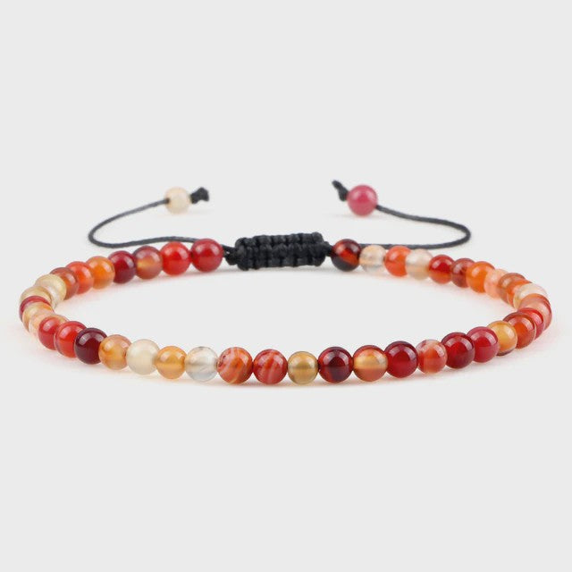 Natuurlijke 4mm Kralen Armbanden - Agate & Onyx - Yoga, Gebed & Stijlvol