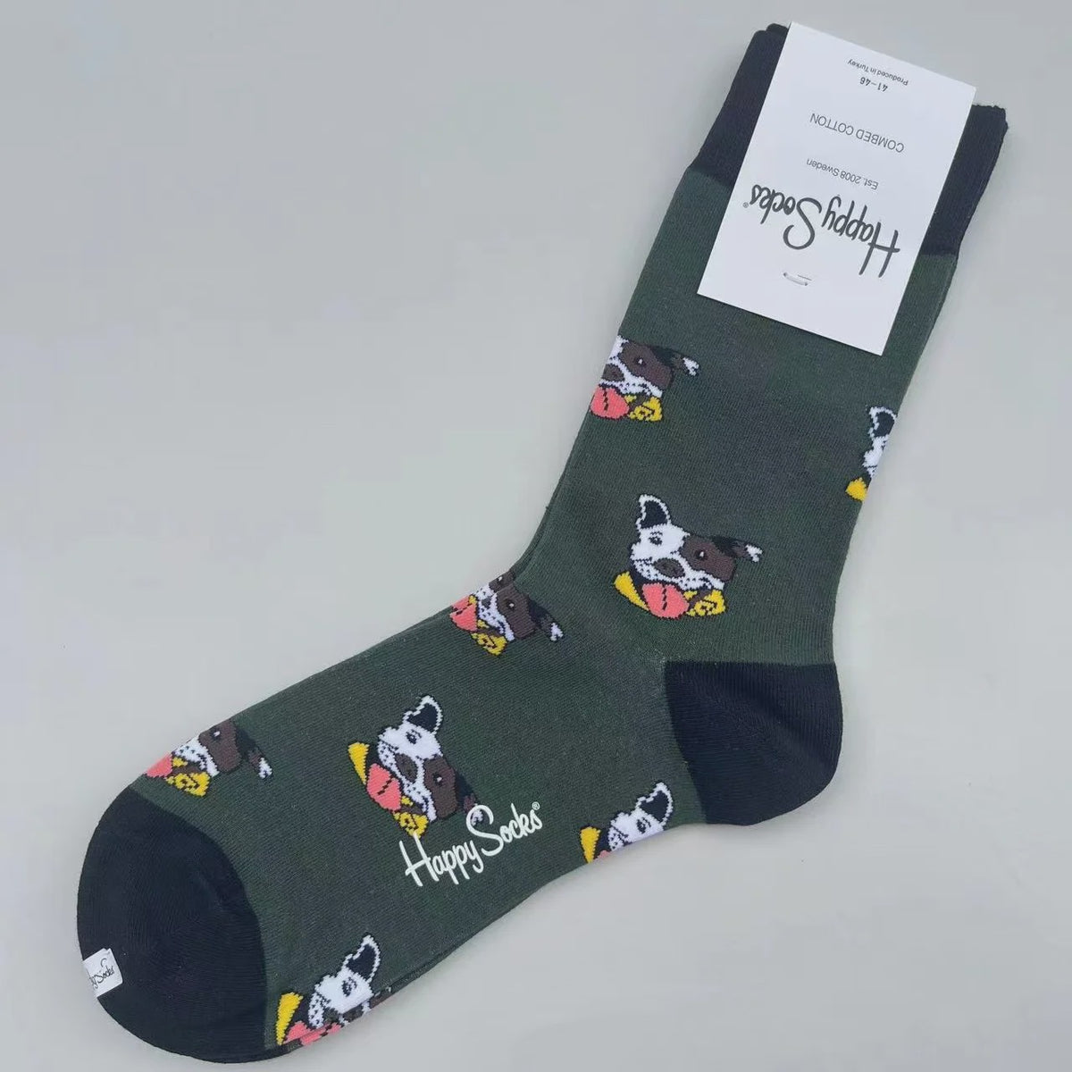 Happy Socks Heren Mid-tube Sokken - Pure Katoen, Klassiek Comfort - Maat 41-46