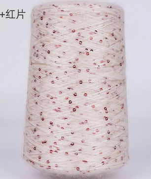 Zacht Pluche Mohair Garen met Pailletten - Kleurrijk Brei-, Haak- en Naaigaren (520g)