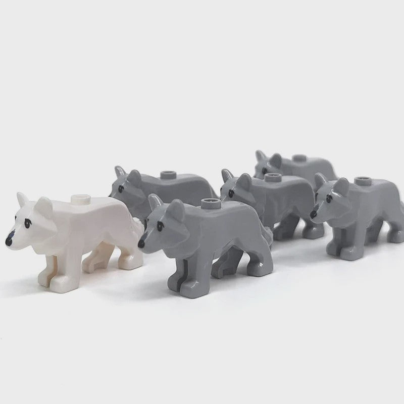 Bouwstenen Dierenpark Scene - Katten, Honden, Vogels, Varkens & Meer - DIY Speelgoed Bakstenen