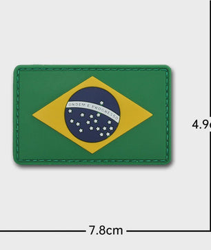 3D PVC Vlag Patches - Rubberen Militaire Emblemen met Klittenband