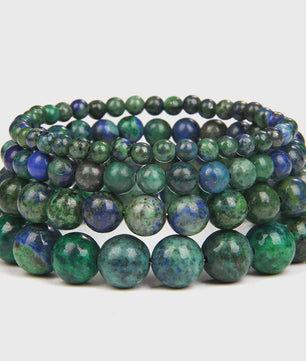 Handgemaakte Natuursteen Armbanden - Onyx & Agate Kralen - Yoga & Reiki Energie - Unisex 19cm