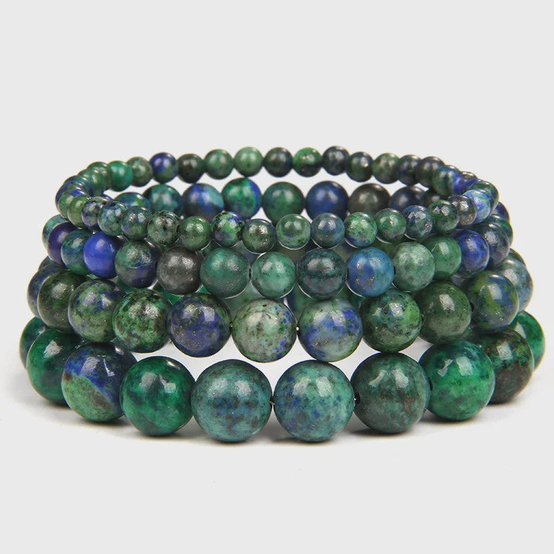 Handgemaakte Natuursteen Armbanden - Onyx & Agate Kralen - Yoga & Reiki Energie - Unisex 19cm