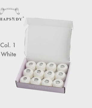 Rhapsody Pearl Cotton Garen Set - Maat 8 - 12 Bollen voor Haken, Borduren & Knutselen