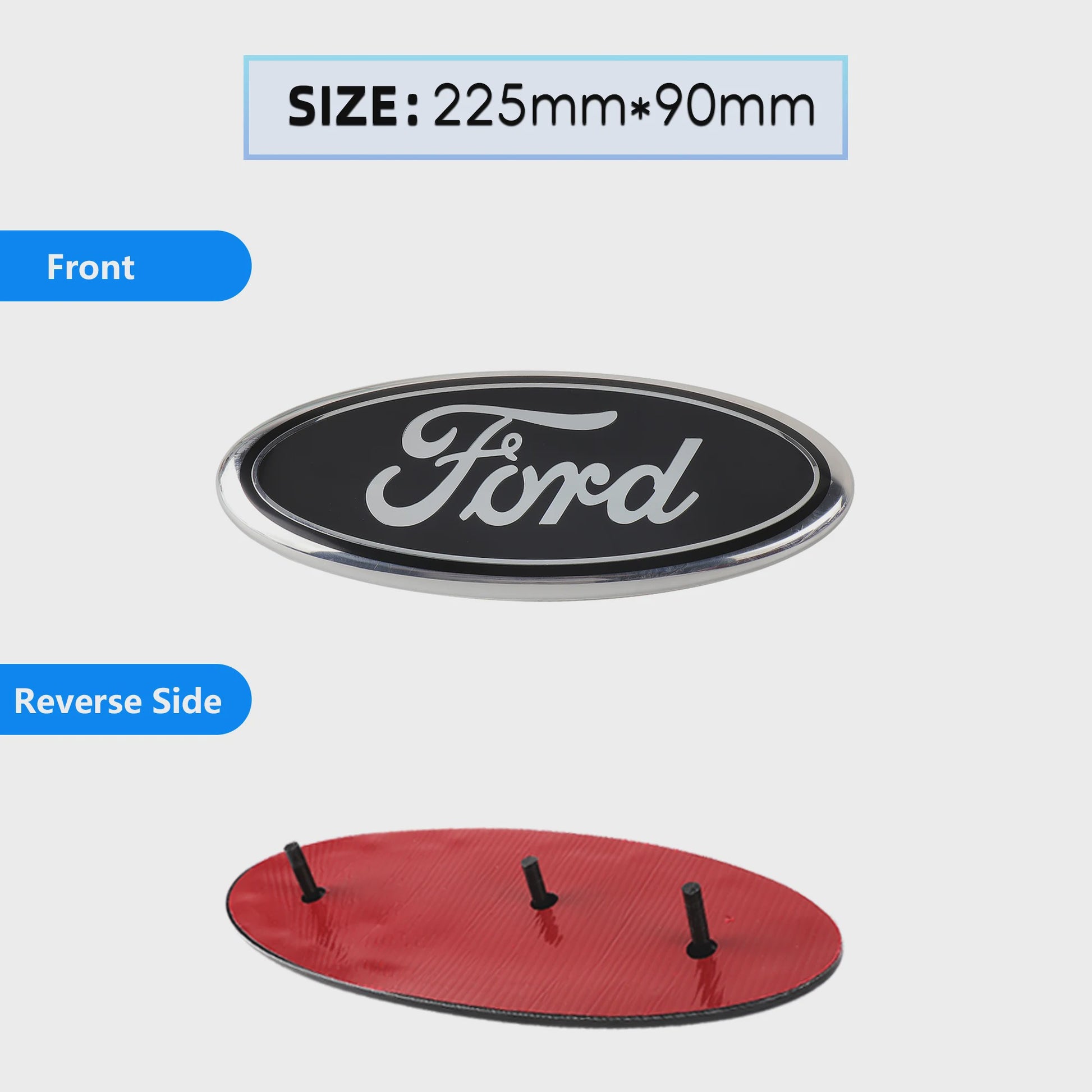 Ford Embleem Stickers - Set van 8 Stuks - Hood, Bonnet & Trunk - Universeel
