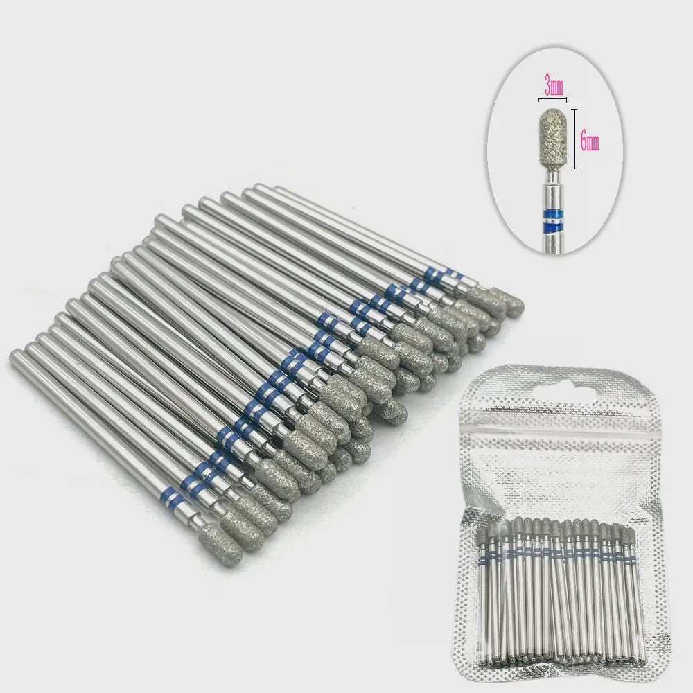 50 Stuks Diamant Freesjes Set - 2.35mm Schacht voor Nagel- en Tandheelkundig Gebruik
