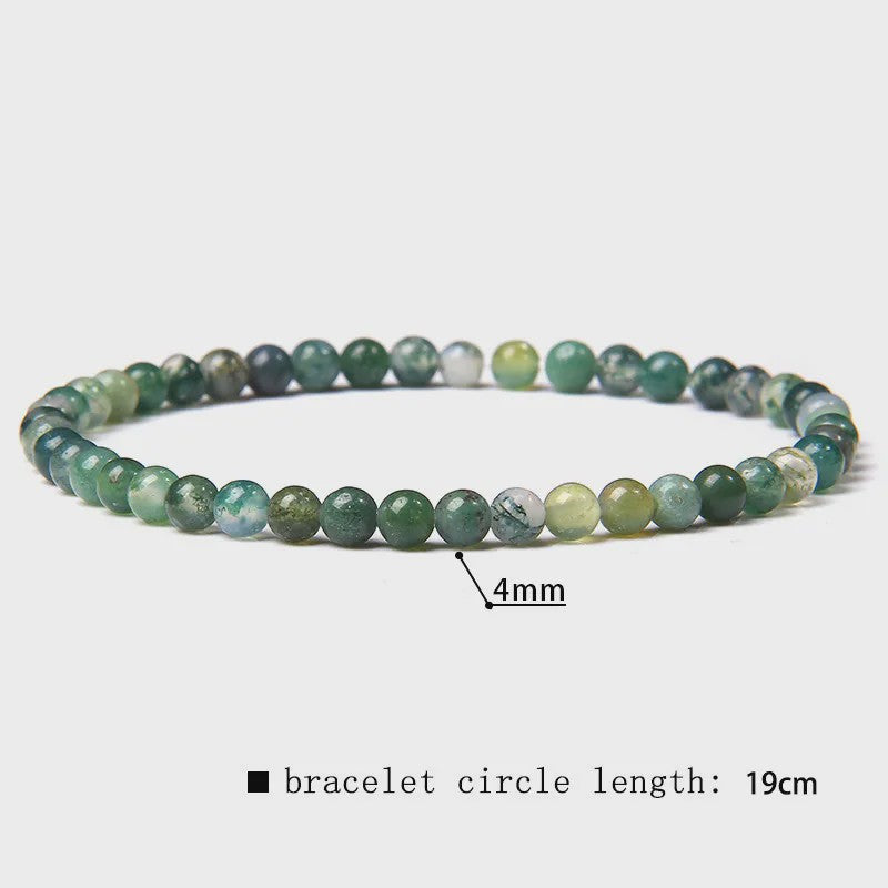Natuursteen Armband met Kwarts, Kattenoog, Jades & Aquamarijn Kralen - Stretch Bangle voor Dames & Heren