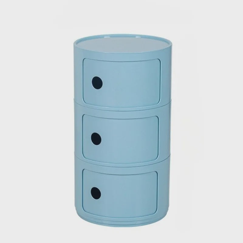 Moderne Ronde Nachtkastje - Minimalistisch Plastic Bijzetkastje