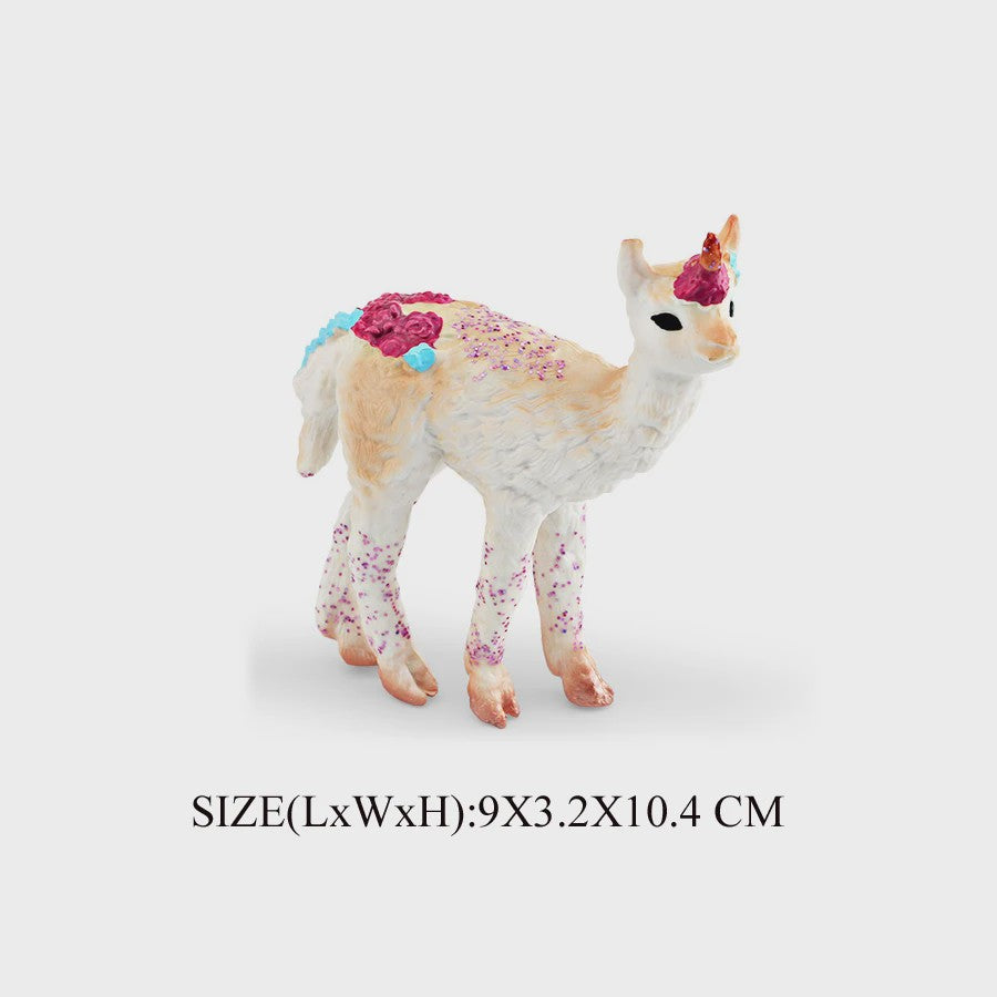 Realistische Alpaca & Kameel Figuren Set - Handgeschilderd, Educatief Speelgoed
