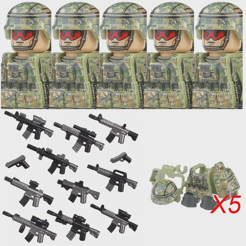 Bouwstenen Militaire Special Forces Commando Figuren met Wapens