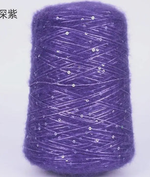 Zacht Pluche Mohair Garen met Pailletten - Kleurrijk Brei-, Haak- en Naaigaren (520g)