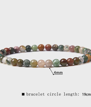 Natuursteen Armband met Kwarts, Kattenoog, Jades & Aquamarijn Kralen - Stretch Bangle voor Dames & Heren