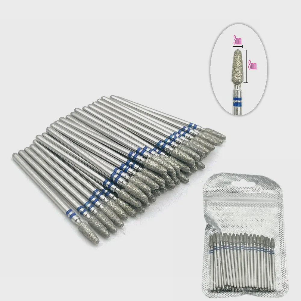 50 Stuks Diamant Freesjes Set - 2.35mm Schacht voor Nagel- en Tandheelkundig Gebruik