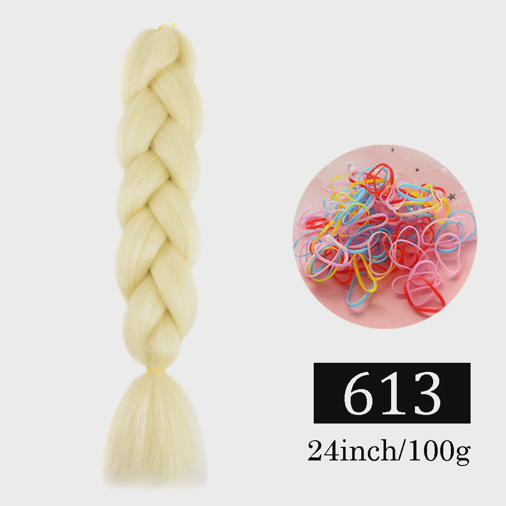 24 Inch Jumbo Braids Haarverlenging - Synthetisch Vlechtkapsel met Ombre Kleuren