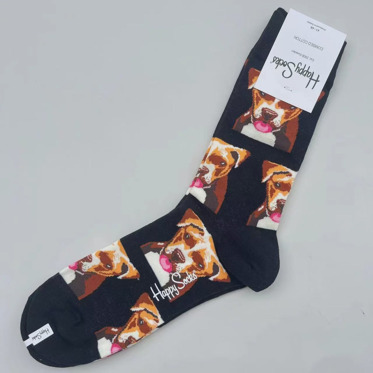 Happy Socks Heren Mid-tube Sokken - Pure Katoen, Klassiek Comfort - Maat 41-46