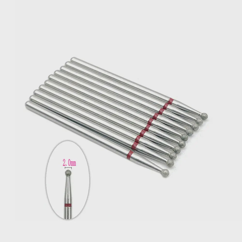 10x Diamant Freesbits Set - 2.35mm Schacht voor Tandheelkunde & Nagelstyling