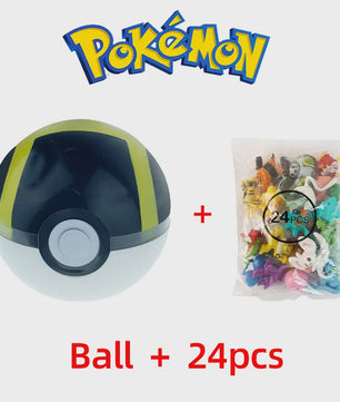 Set van 24 Pokemon Figuren - Diverse Stijlen, 2-3cm - Pikachu, Pokeball & Meer - Leuk Cadeau