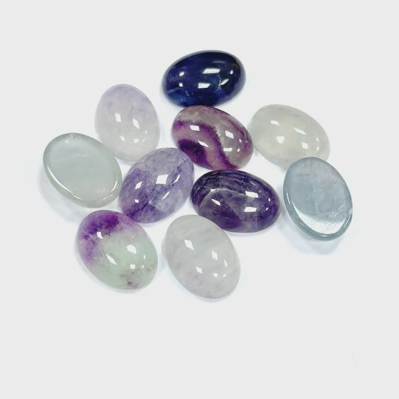 10x Kristal Cabochons Ovaal 13x18mm - Natuurlijke Helende Stenen voor Sieraden Maken