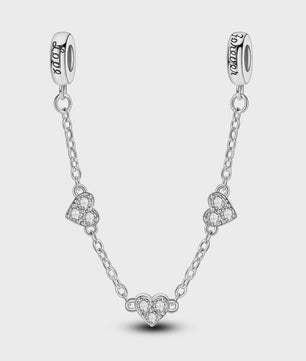 925 Sterling Zilveren Veiligheidsketting Bedel voor Armbanden - Maan, Ster, Vlinder, Hart
