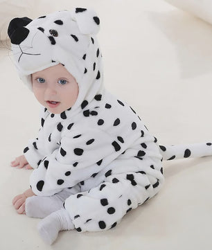 Baby Romper Dierenkostuum Kigurumi - Zacht Flanellen Jumpsuit voor Jongens & Meisjes
