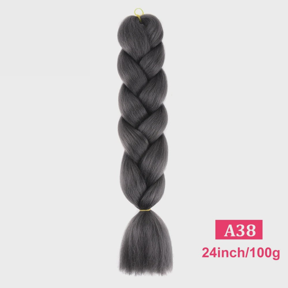 24 Inch Jumbo Braids Haarverlenging - Synthetisch Vlecht Haar in Kleurrijke Tinten