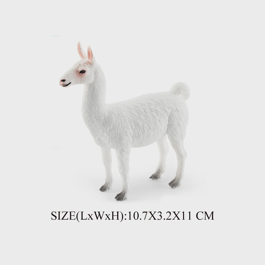 Realistische Alpaca & Kameel Figuren Set - Handgeschilderd, Educatief Speelgoed