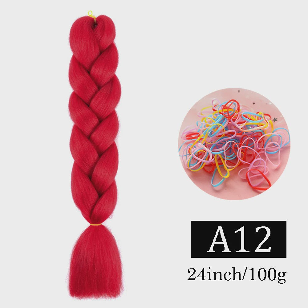 24 Inch Jumbo Braids Haarverlenging - Synthetisch Vlechtkapsel met Ombre Kleuren