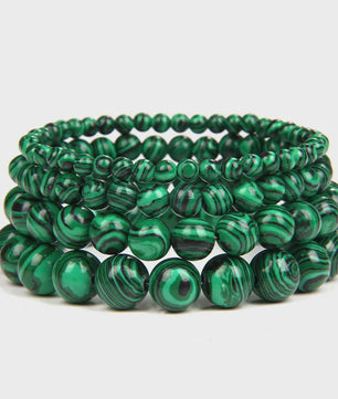 Handgemaakte Natuursteen Armbanden - Onyx & Agate Kralen - Yoga & Reiki Energie - Unisex 19cm