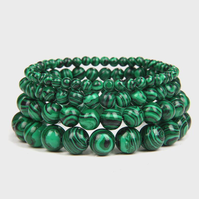 Handgemaakte Natuursteen Armbanden - Onyx & Agate Kralen - Yoga & Reiki Energie - Unisex 19cm