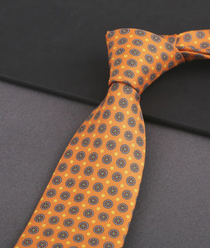 Klassieke Heren Strikdas - Imitatie Zijde met Polka Dot & Bloemendessin