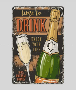 Retro Metal Bier Merk Poster - Decoratie voor Man Cave, Bar & Club